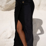 Rose skirt long black